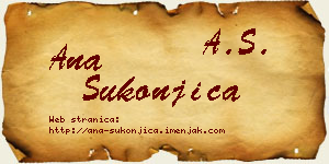Ana Sukonjica vizit kartica